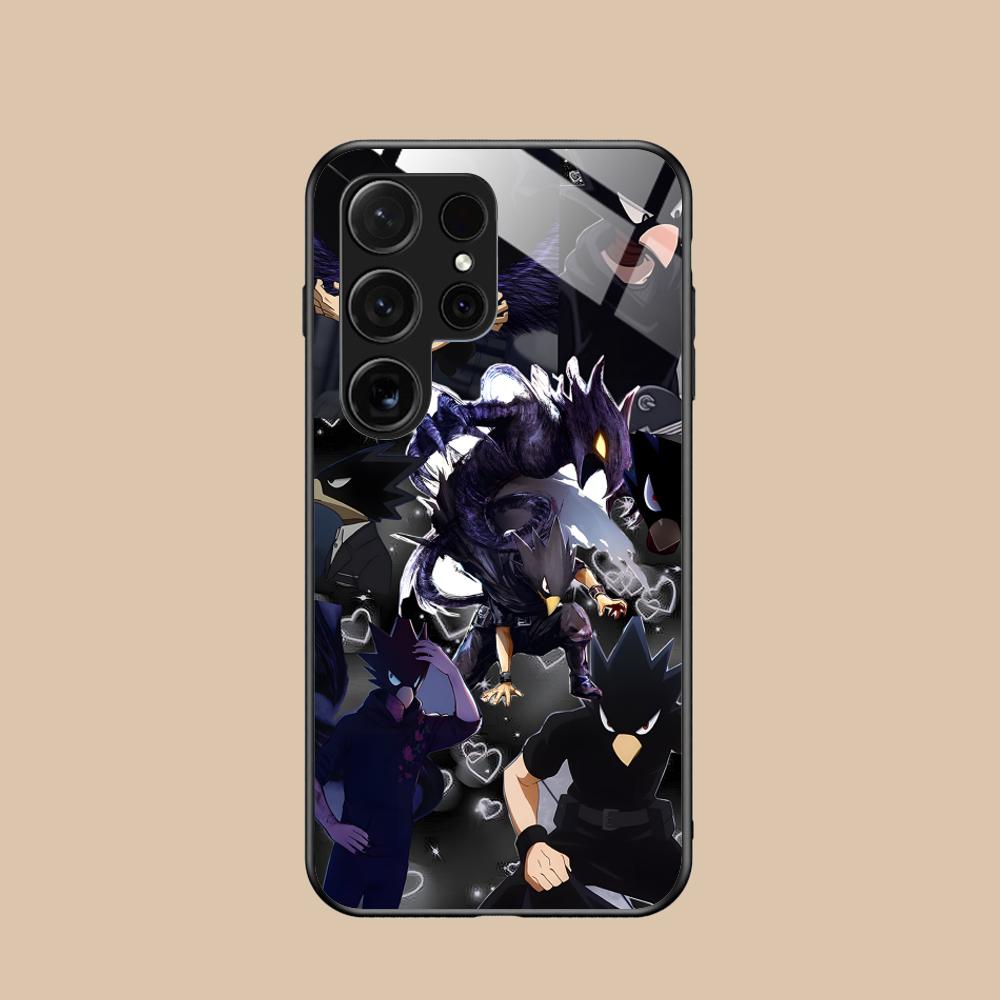 MHA Tokoyami Mobile Phone Case for Samsung Galaxy S26 S25 S24 S23 S22 S21 S20 Note20 Plus FE Ultra Glass Colorful Cover Luxury