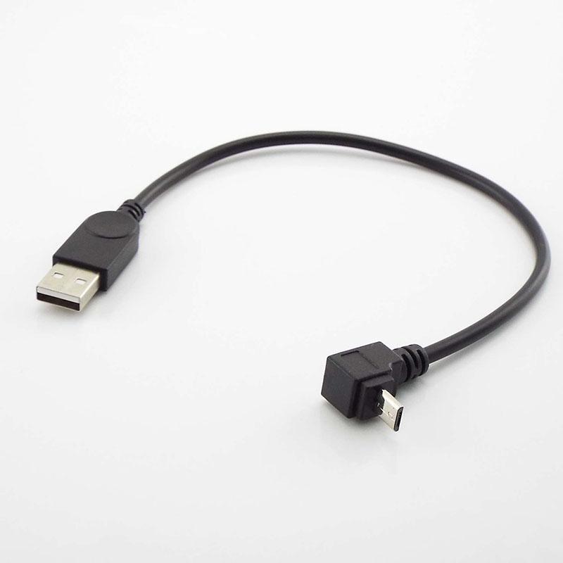 Up Down Left Right Angled 90 Degree Micro USB Male To Male Data Charge Connector Cable Adapter for Tablet Cell Phone