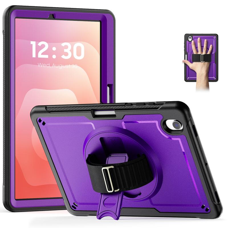 Stand Case For Samsung Tab S11 S10 FE A11 A9 Plus and iPad Pro 10/11/12th Mini Air Tablet Case Sleeve Thick Heavy Duty Shockproof Hand Band Hard