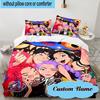 Custom Name 3PCS KPop Demon Bedding Set, Including 1pc Duvet Cover And 2pcs Pillowcases, Suitable for Dorms and Bedrooms Gift