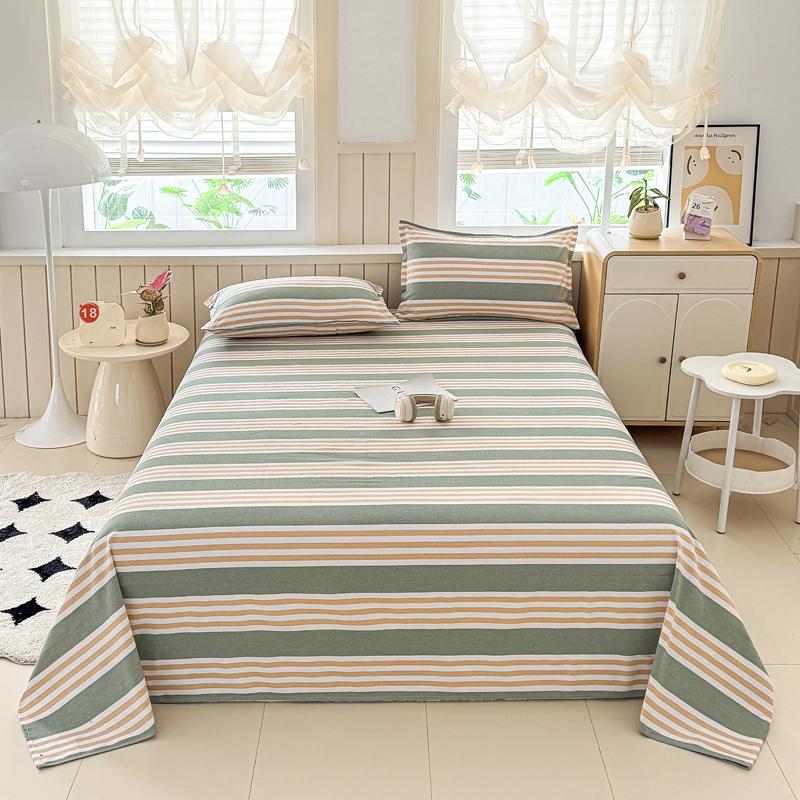 Cotton Thickened Bed Sheet 1pc Plant Flowers Printed Single Double Top King Sheets Pure Cotton Single Size Kids Bed Linen