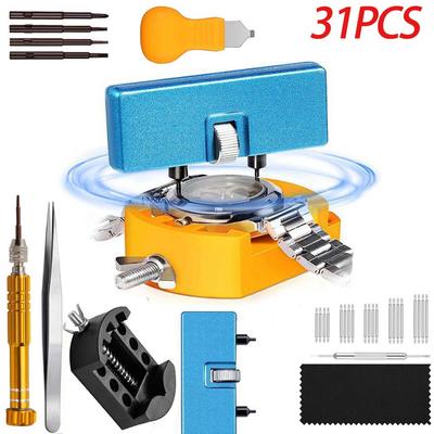 NEU 31-teiliges/Set Uhrenöffner Messer Gehäusebodenentferner für Batteriewechsel Einbau Schraubendreher Uhrenarmband Uhrmacher Reparatur Werkzeugsatz