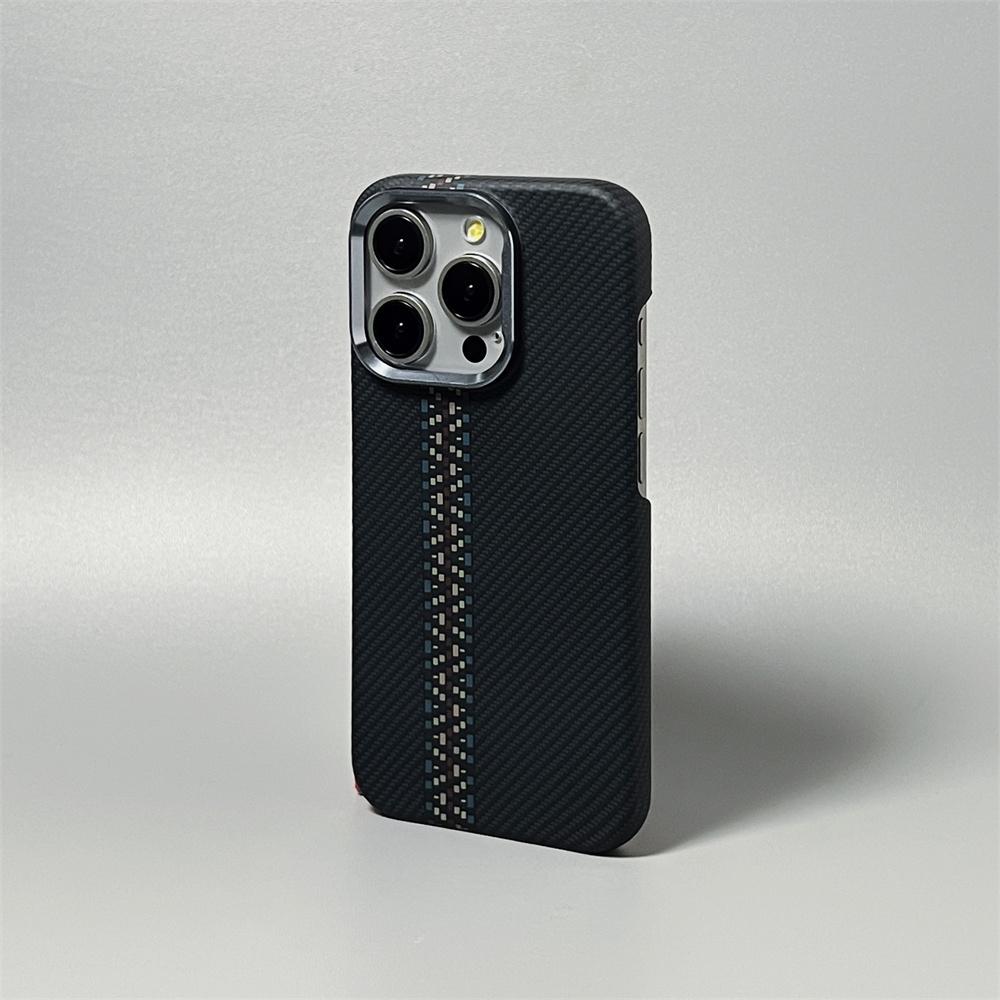 Ultra Thin Carbon Fiber Texture for  Phone Case For For Iphone 14 1 16 17 Pro Max Magnetic Wireless Charging Matte PC Cover