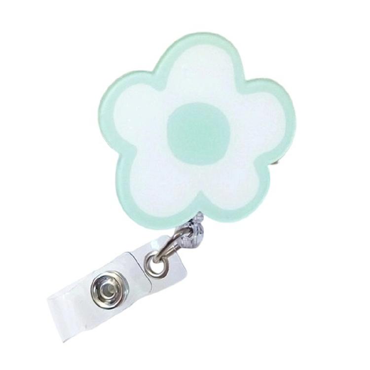 Flexible Rotating Card Holder With Vibrant Fashionable Petal Design Acrylic Construction And Adjustable Cord Length