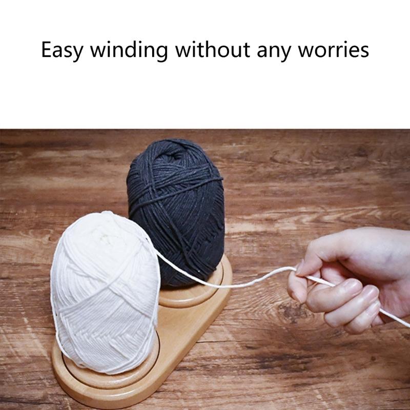 Drehbarer Holzgarnhalter für Strick- und Häkelprojekte Leichtgewichtiger, tragbarer Holzgarnspender Garnspulenständer