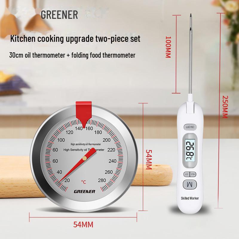 Green Forest Hochpräzises Küchenthermometer für Backen und Braten