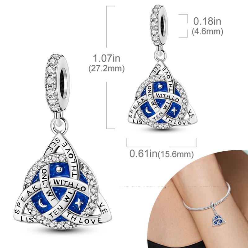 New 925 Silver Charms Bead Safety Chain Bead Fit Original Charms Bracelet Pendant Fine DIY Birthday Jewelry For Women