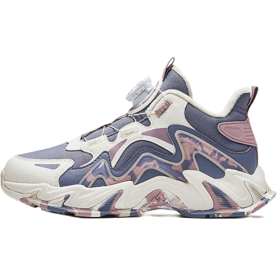 Anta Kids Mountain Comfortable Fleece Running Shoes Kids Running Shoes Fog-Purple-Gray Ivory-White Taro-Purple A12446930-4