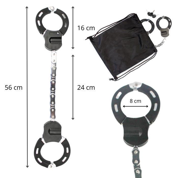 Antivol - TRIPVEA - 9 maillons - Longueur 55 cm - Diamètre 7,5 cm - Mixte