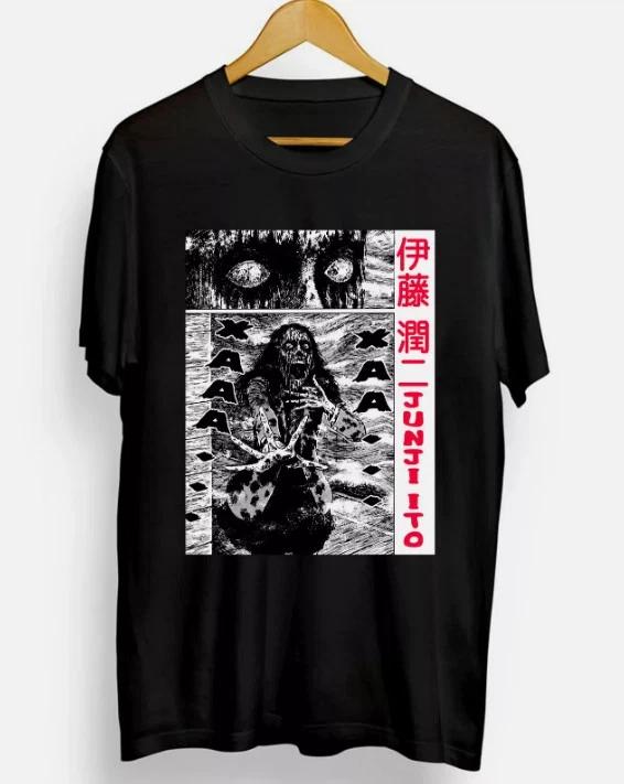 Anime New Tomie Junji Ito Horror Tee Junji Ito Uzumaki Black Tee S