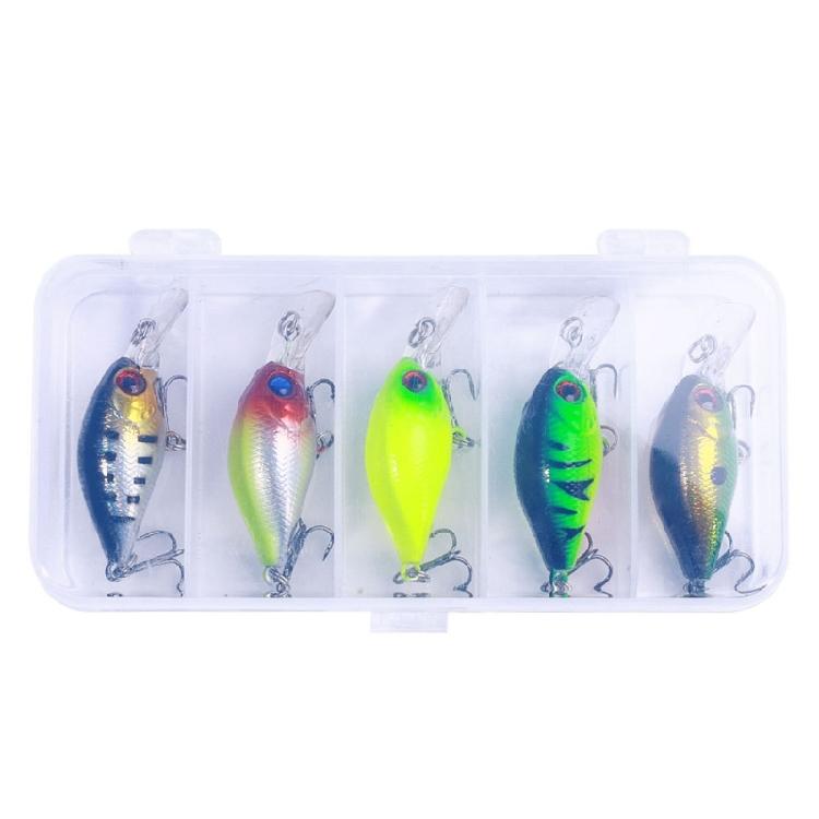 

5Pc Artificial Baits Fishing Tackle Fishing Lures Wobbler for Freshwater Saltwater Fishing Crankbaits Swimbait with Hook 1
