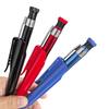 Red Black Blue 2.8mm All Metal Woodworking Automatic Pencil Set with Pen Cover 2B Lead Deep Hole Marking Engineering Drawing Pen