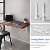 2pcs White Desk Hinge Cold Rolled Steel Folding Hinge Durable Shelf Bracket  Storage
