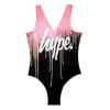Girls Script Paint Drip One Piece Swimsuit