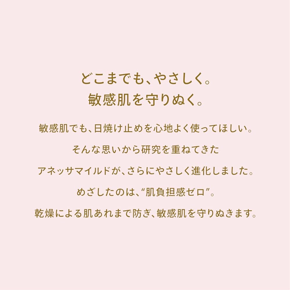 Anessa Perfect UV Mild Milk 60ml SPF50+ PA++++ Sensitive Skin Waterproof Sunscreen for Face and Body