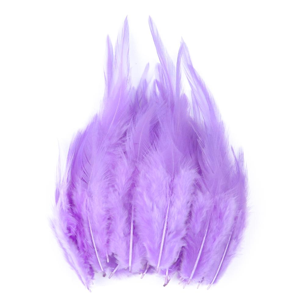 10-15cm Purple Chicken feather Natural Rooster feathers Fly-tying Material Cock Plumas for craft Dream Catcher Jewelry Decor