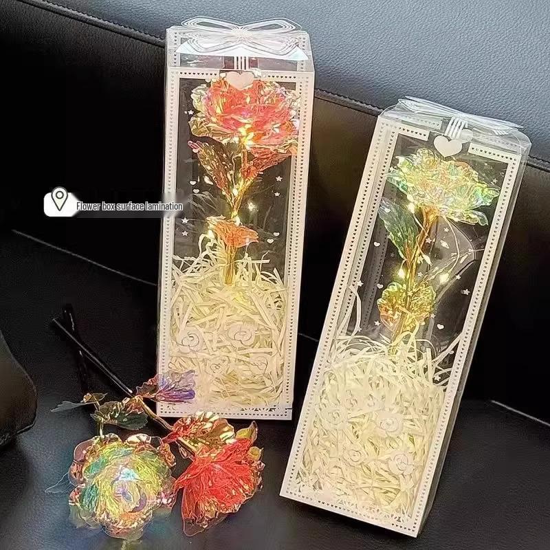 Leuchtender Sternenhimmel Goldene Rose: Romantisches Valentinstagsgeschenk für Ehefrau, Freundin oder Geburtstag der besten Freundin