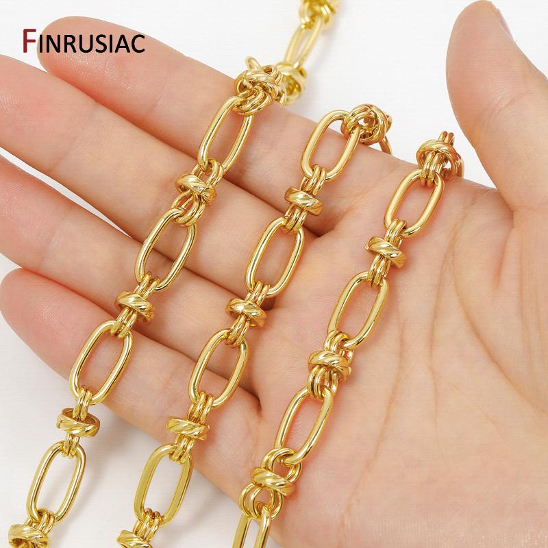 18K Gold Plated Brass Big Thick Oval Chain For Necklace Bracelet Accessories,9*16.5mm Bulk Chain for DIY Jewelry Making Findings