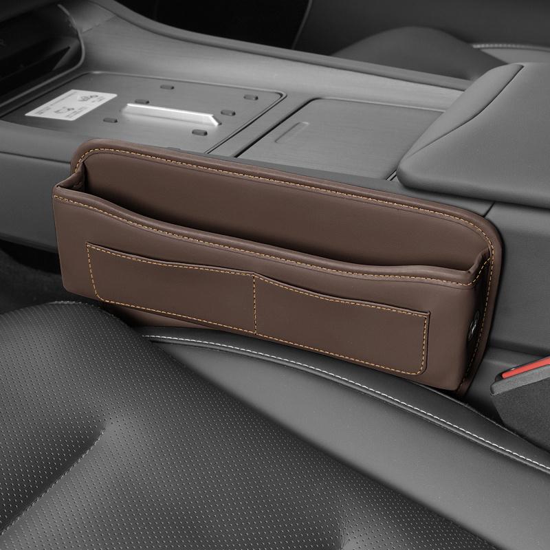 Universal Car Seat Gap Organizer PU Auto Console Side Pocket Seat Crevice Storage Box For Seat Leon Altea Exe Interior Accessory