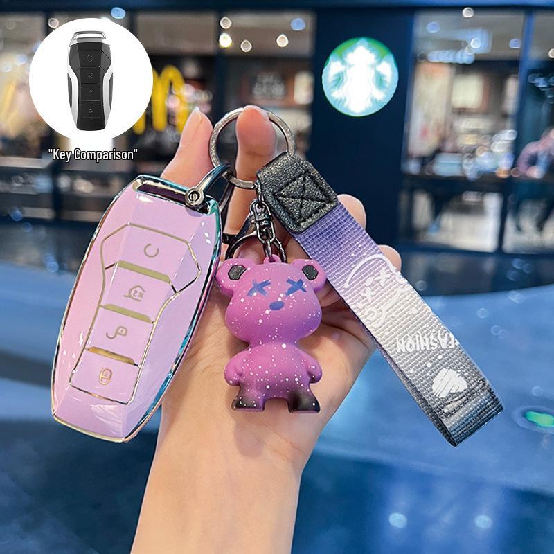 BYD Key Cover for Dolphin Song, Qin DMI, Han EV, Yuan Pro, Tang, Seal, GT, and Seagull - Summer Edition
