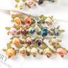 50/100PCS MINI Silk Rose Artificial Flowers Christmas Garland Wedding Bridal Bouquets Accessories Home Vase Decoration Scrapbook