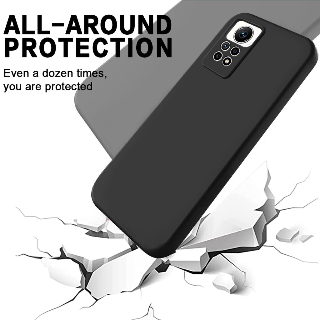For Xiaomi Redmi Note 12 Pro 4G Liquid Silicone Drop-proof Cover Soft Lining Phone Case