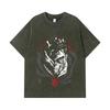 275 GSM Gewaschene T-Shirts 100% Baumwolle Berserk V9 Druck Unisex Schweres Baumwoll-T-Shirt