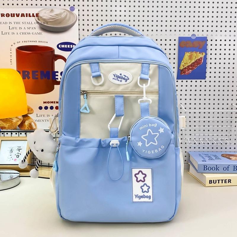 Two-piece backpack for men and women, urban simplicity, lightweight and large-capacity student schoolbag backpack trend