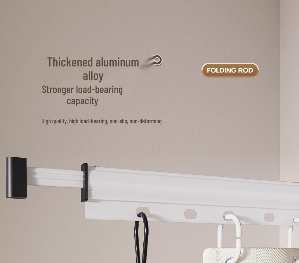 Faltbarer einziehbarer wandmontierbarer Wäschetronständer für den Balkon