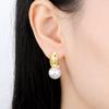 Orstarry S925 Silver Earring Versatile and Minimalist Pearl Earrings Gold-plated Women Birthday Gift Silver Jewelry