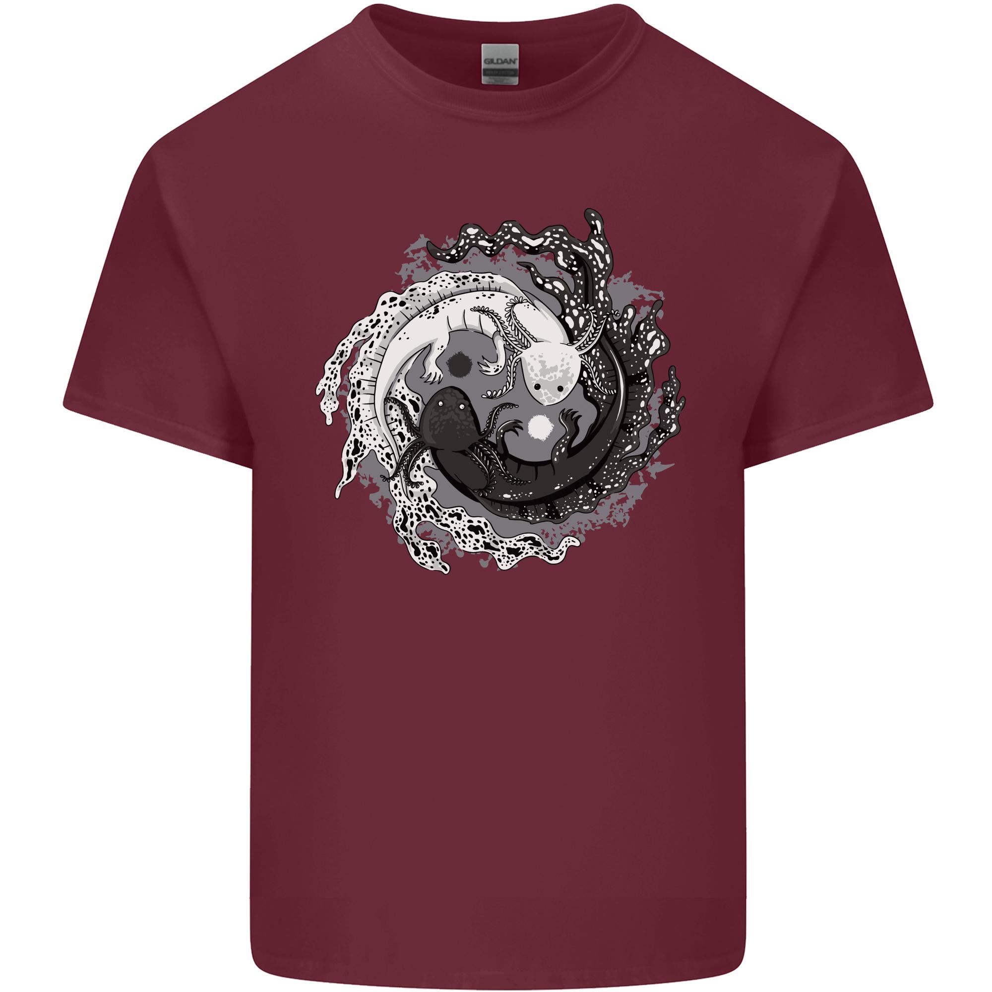 Axolotl Yin Yang Unisexs Light Cotton TShirt S
