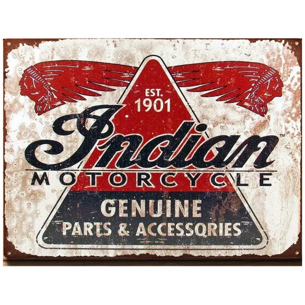 Metallblechschilder Indian Motorcycles Scout Gegr. 1901 Dekoration Eisen Farbe G Metall Dekorative Wandkunst Vintage Schilder Garage Club Bar