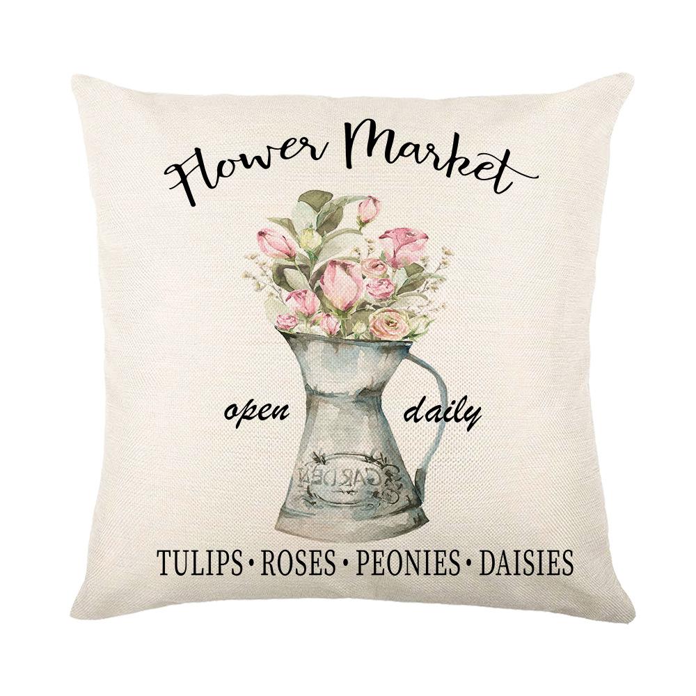 Pillow Spring Lavender Pillow Case Outdoor Decorative Pillow Sofa Pillow Case