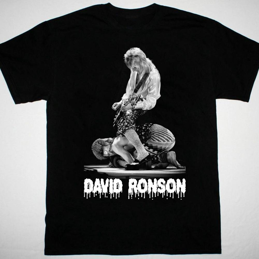 Hot New Mick Ronson David Bowie T-shirt Black Cotton All Sizes  JJ4856