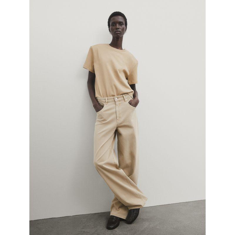 MD Women's New Casual Laid-Back Style Camel Heavy Weight Comfortable Pure Cotton Round Neck Short Sleeve T-shirt 06802901704