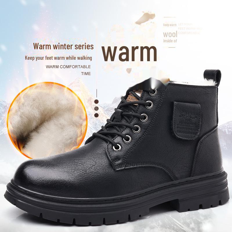 2024 Herbst/Winter Herren Big Head Baumwolle Schneestiefel mit Samtfutter - Warme Martin Arbeitsstiefel