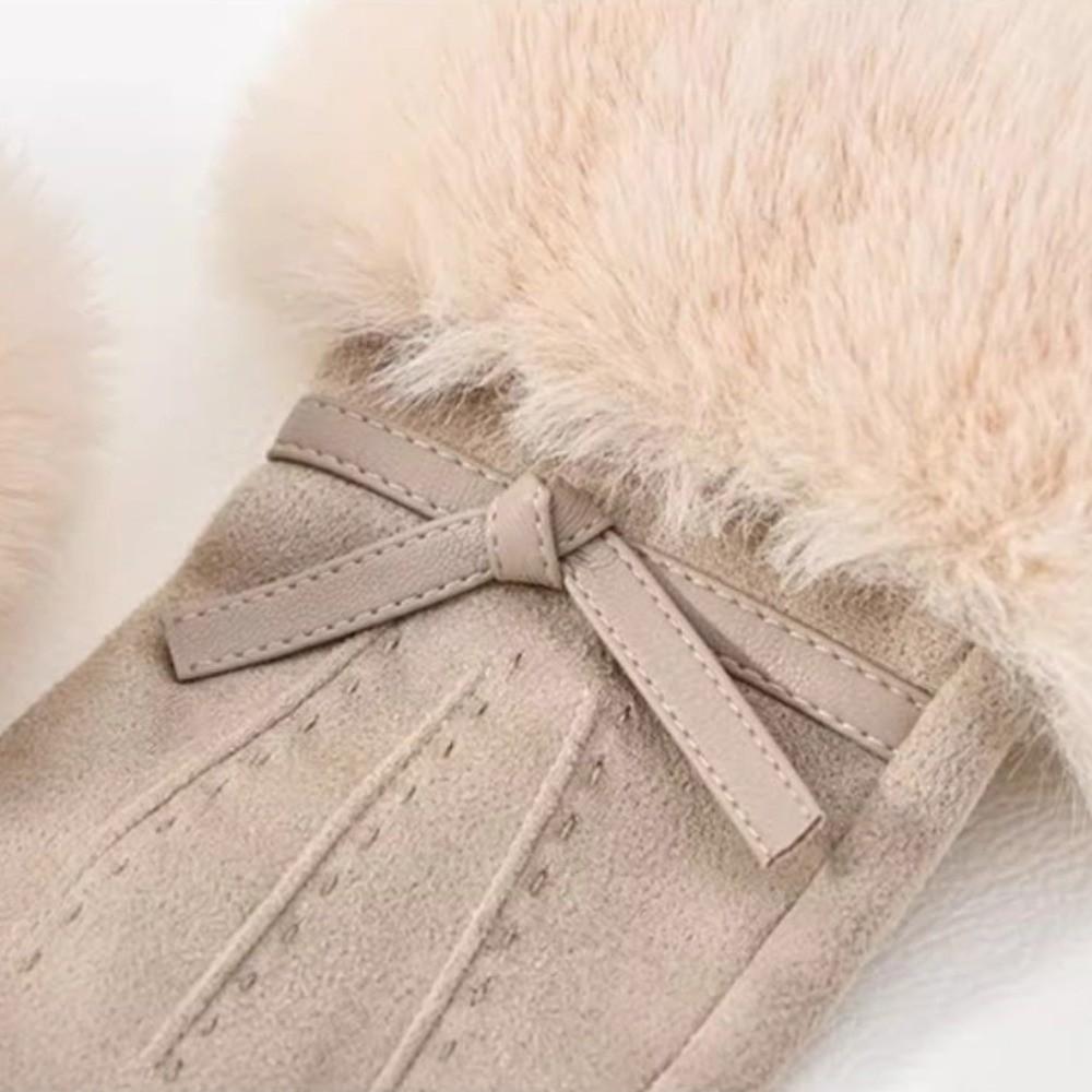 Plush Wrist Touch Screen Gloves Suede Winter Gloves New Cycling Gloves  Outdoor Activities