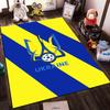 Ukraine Trident Emblem with Soccer Design Rug Non-slip Rug Suitable for Living Room and Bedroom Sofas
