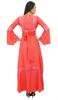 Bimba Women's Kimono Sleeve Maxi Long Boho Gothic Jilbab Dress Rayon