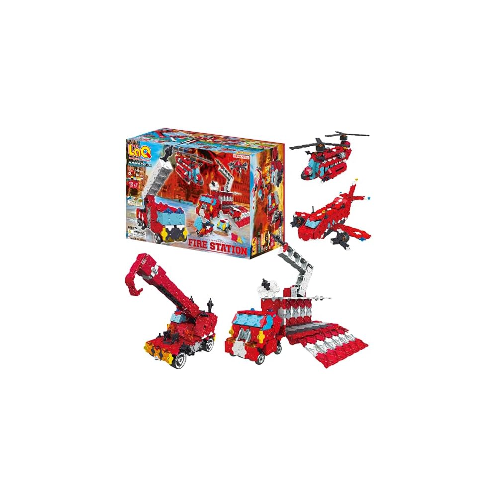 Yoshiritsu LaQ Hamakuron Constructor Fire Station Building Set Educational Toy