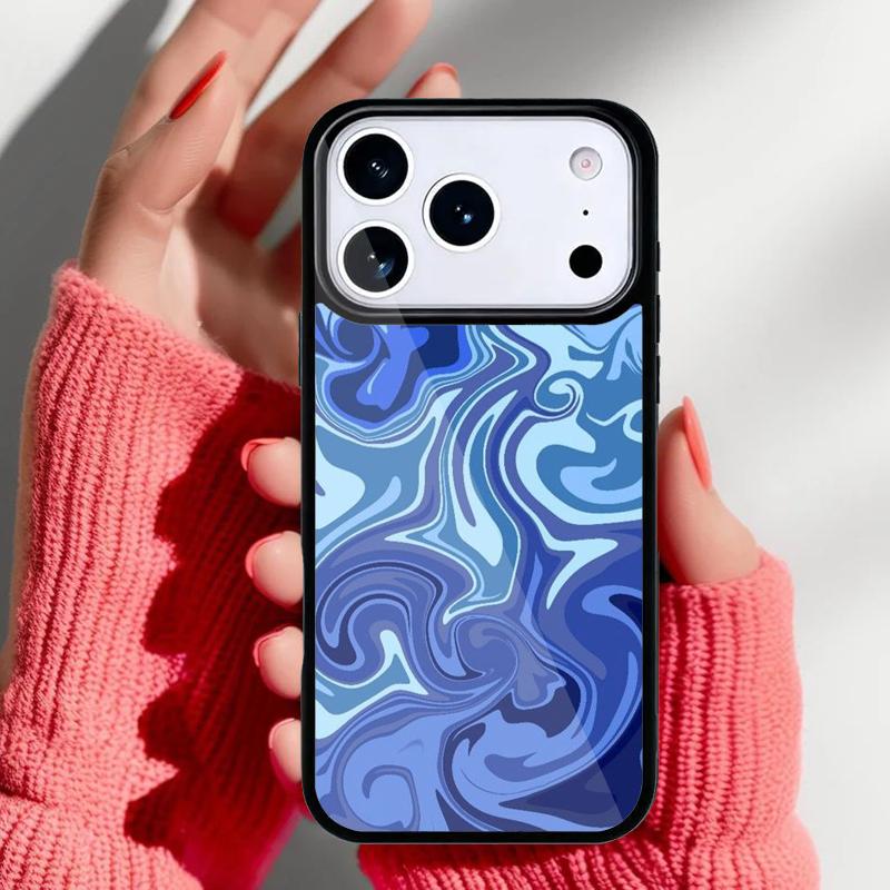 Liquid Swirl Abstract in Neutral Blue Grey Phone Case for iPhone 17 16 15 14 13 Pro Max Back Cover for 12 11 Pro Coque