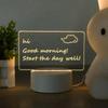 Rewritable Writing Board LED Night Light Transparent Luminous Acrylic Lamp USB Plug Glowing Calendar Desktop Ornament Home Decor