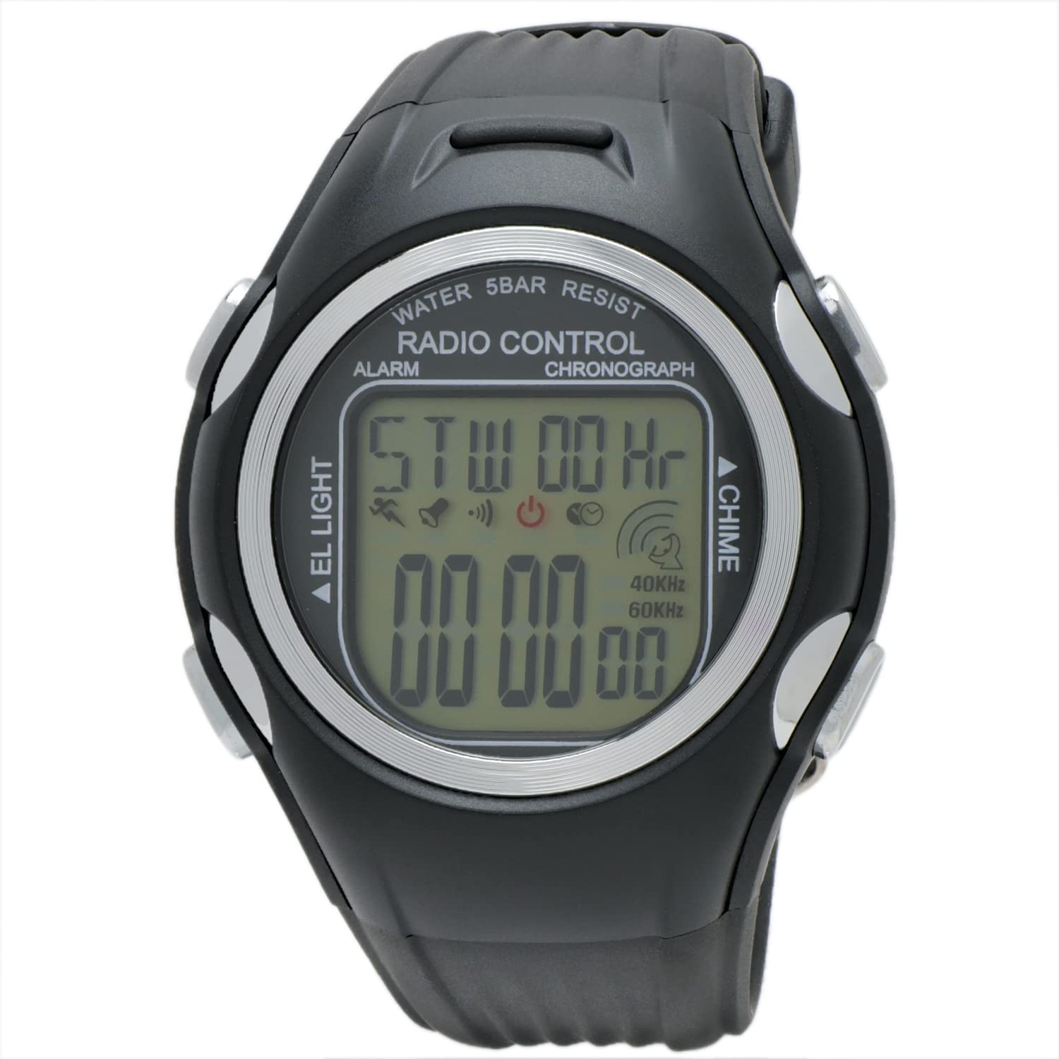 

[Clefa] Wristwatch Radio Wave Waterproof Multifunctional Digital Urethane Strap 190918 Men s Black