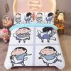 Duvet Cover Set Crayon Shin-chan Cartoon Bedding Set, Boy and Girl Home Room Bedroom Soft Duvet Set, King Size 260x240cm