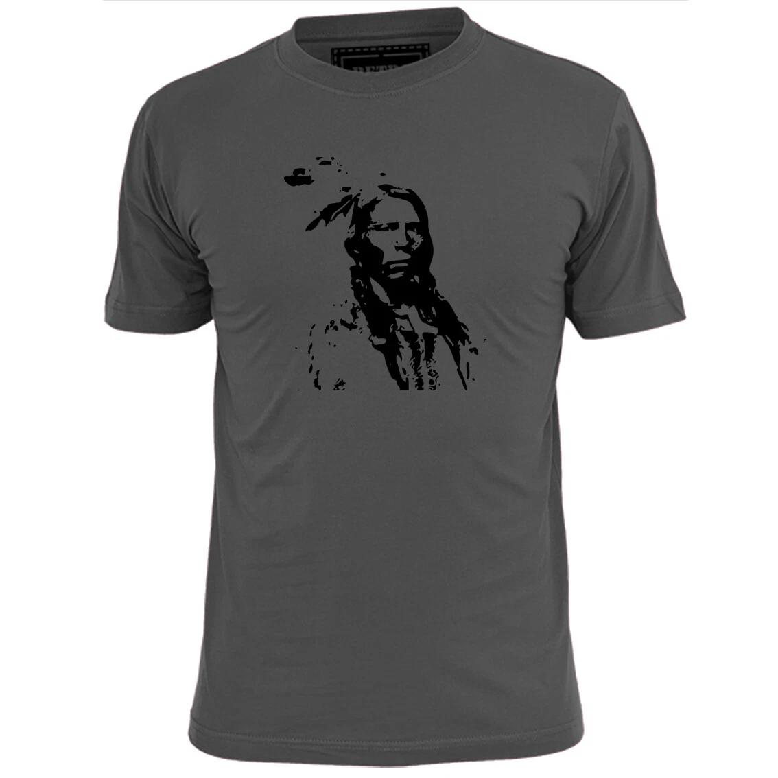 Mens Crazy Horse T shirt Native American Indian Lakota Warrior S