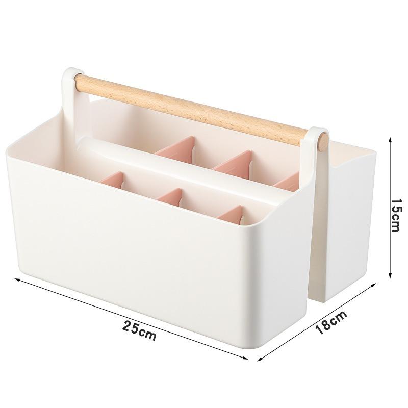 Large Capacity Divided Multifunctional Handle Marker Storage Box Desktop Pencil Organizer For Students