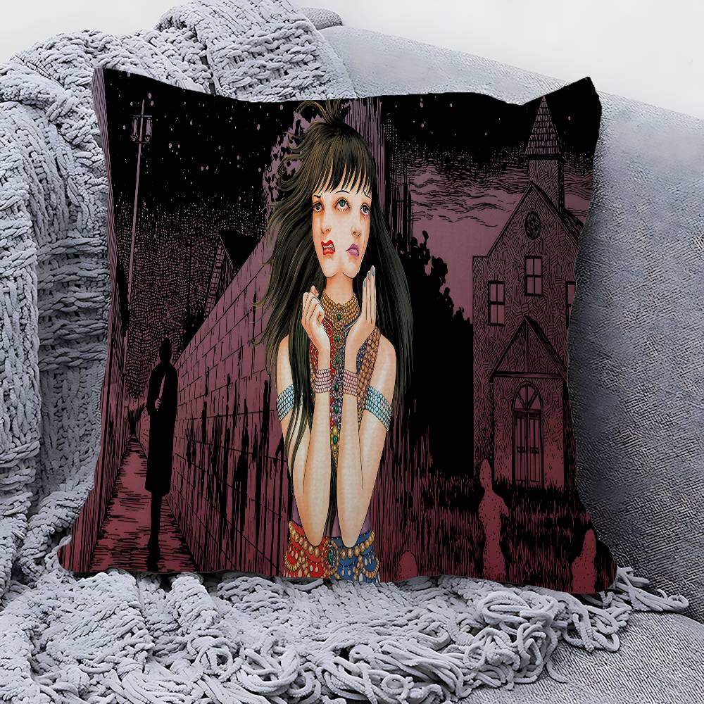 Junji Ito Cushion Cover Pillowcase Upholstery Sofa Throw Pillow Home Decor Pillowcas