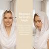 Solid Color Bridal Headscarf Lace Trim Cathedral Veil Hot Weather Wedding Hijab  Catholic Communion