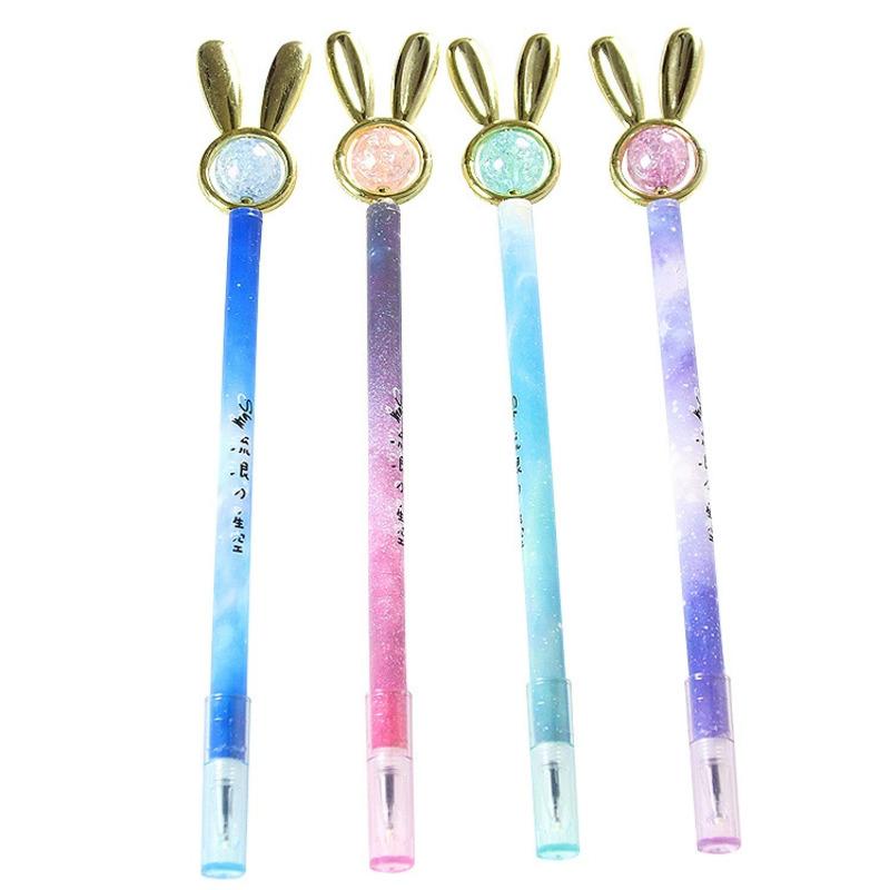 1 Piece Cute Cartoon Crystal Gel Ink Pens Kawaii Stationery Material Office School Supplies Gifts Gel Pen