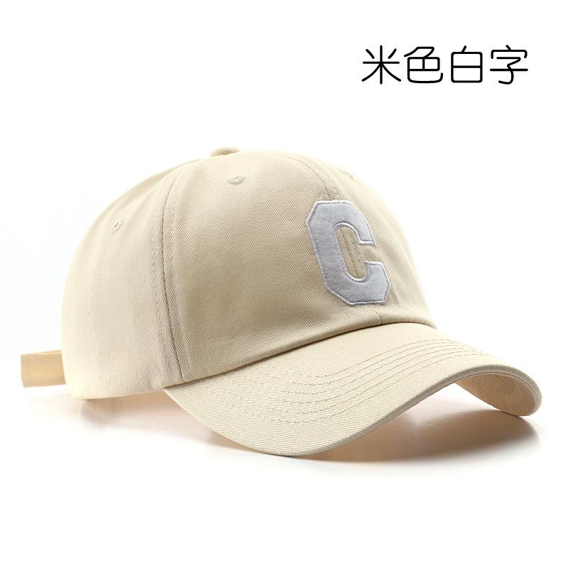 

Корейская версия модной ретро-кепки с вышитой большой буквой C, кепка для отдыха на природе, женская, солнцезащитная, козырек, мужская, повседневная бейсболка Adjustable